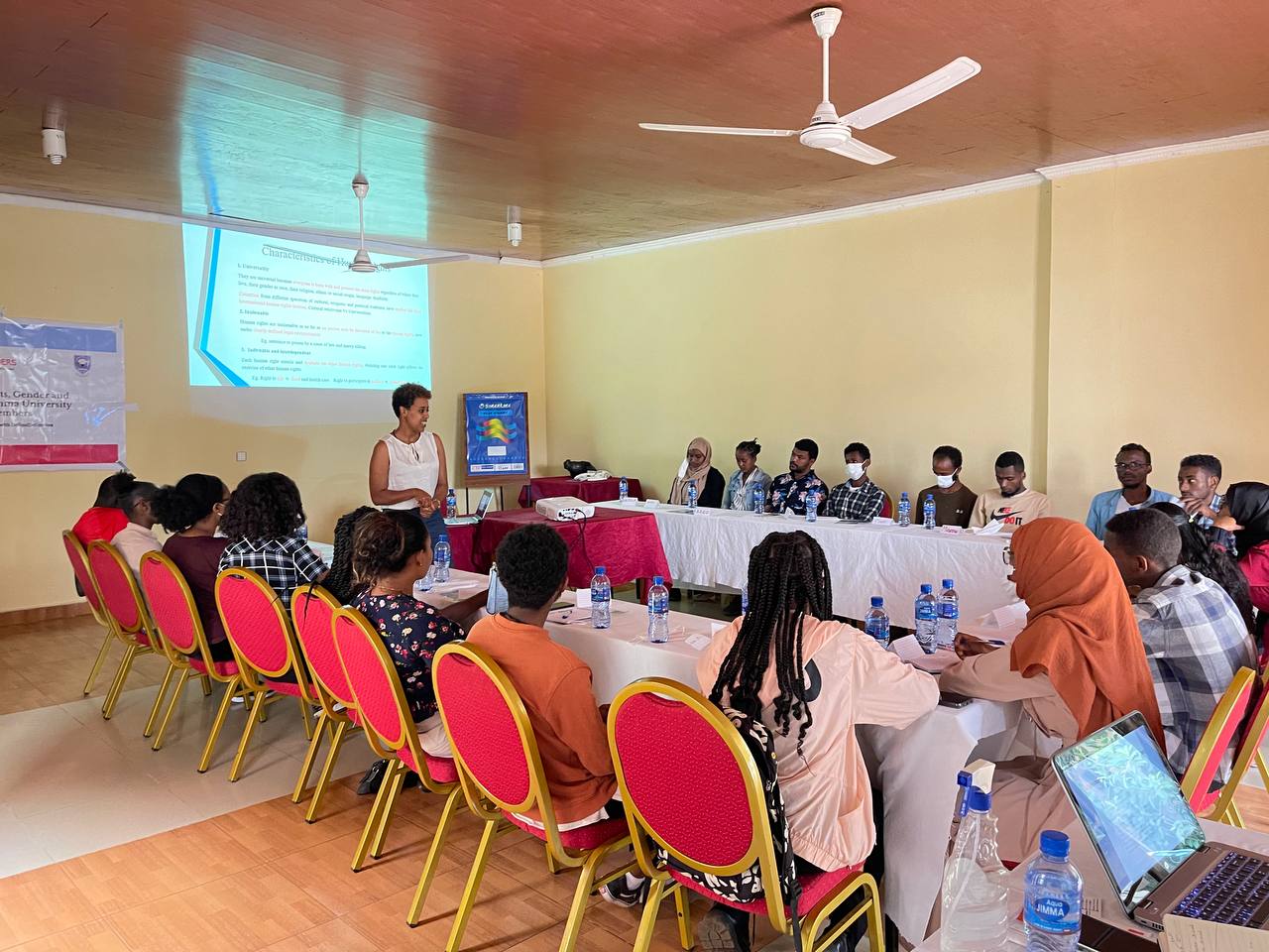 Training on Basic Human Rights, Gender and Human Rights Advocacy for Jimma University Human Rights Club Members. the training is organized in collaboration with DefendDefenders.